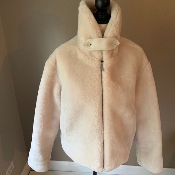 New Club Monaco Womens Plush Faux Fur 